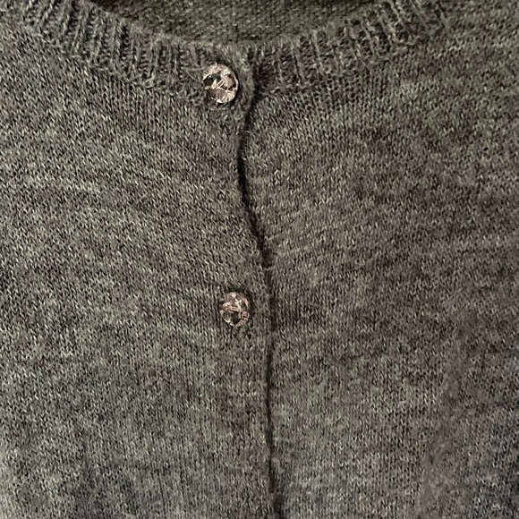 J. Crew Gray Alpaca and Wool Blend Button Down Cardigan Size Medium - Picture 4 of 8